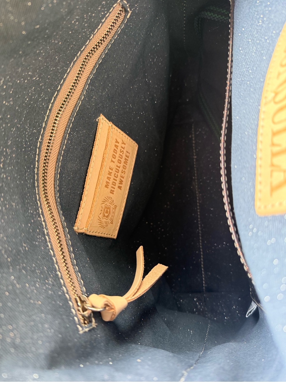 Consuela Nilo Sling Blue Bucket Leather Bag - Picture 14 of 14